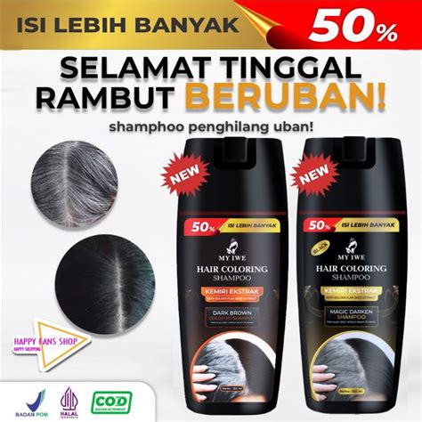 Jual ORIGINAL BPOM Shampoo Penghitam Rambut Putih Penghilang Uban