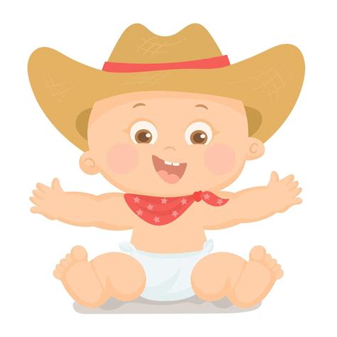 Baby Boy Cowboy Clip Art