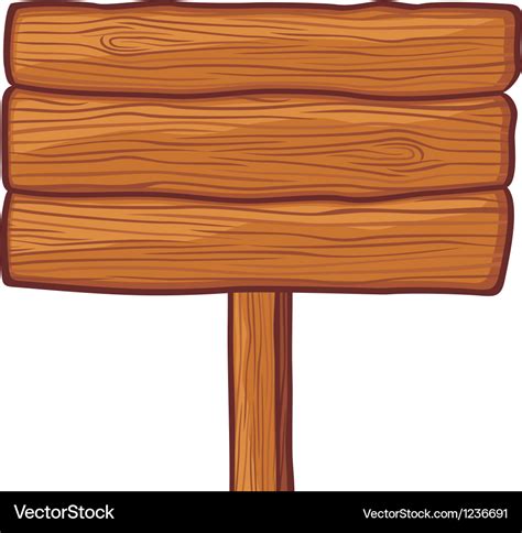 Wood Sign Board Vector