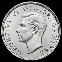 George Vi Silver Half Crown Unc