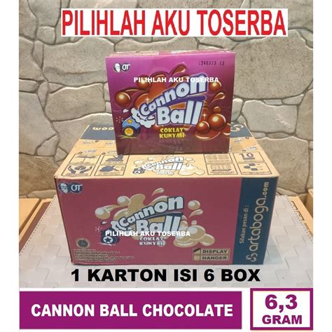 Jual Cannon Ball Coklat Kunyah Isi Sachet Harga Karton Isi