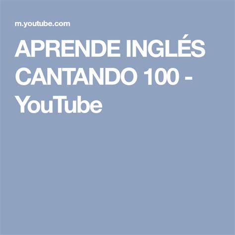 Aprende Ingl S Cantando Youtube Musica En Ingles Aprender