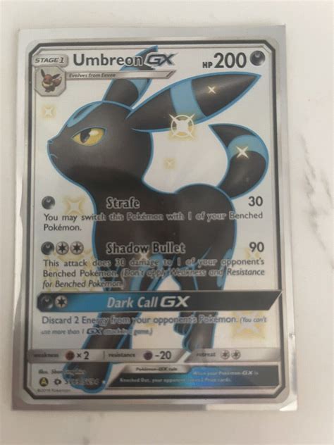 Pokémon TCG Umbreon GX Hidden Fates SV69 SV94 Holo Full Art eBay