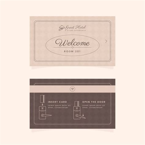 Free Vector | Flat design hotel key card template