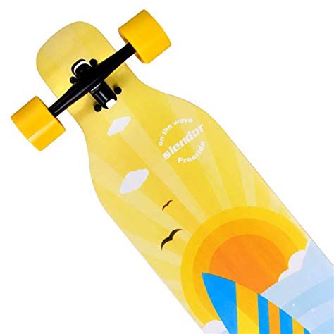 Slendor Longboard Skateboards 42 Inch Drop Through Deck Complete Maple