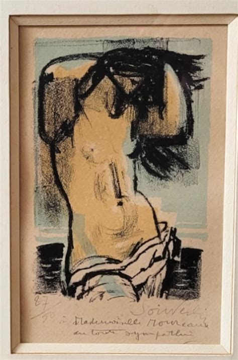 Jean Souverbie 1891 1981 Nu Féminin Lithographie Signée et