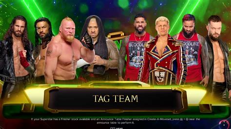 WWE 2K23 Roman Reigns Brock Lesnar Seth Rollins Solo Sikoa Vs Cody