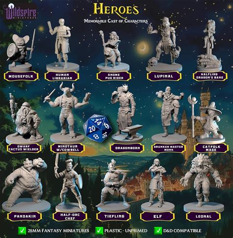 Dnd Miniatures 28mm Bulk Pack Wildspire Hero Australia Ubuy