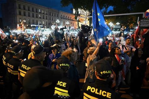 Tens of thousands of Georgians protest the "foreign agents" bill - IFEX