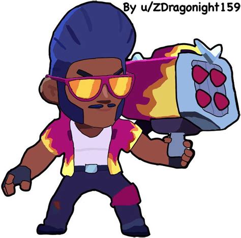 I Drew And Coloured Hot Rod Brock R Brawlstars