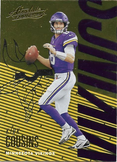 Kirk Cousins 2018 Panini Absolute 61 Minnesota Vikings Football Card