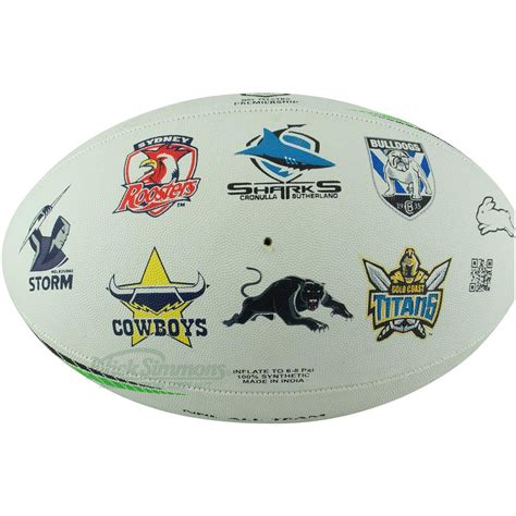 Steeden Nrl All Team Logo Rugby League Supporter Ball Size 5 Full Size