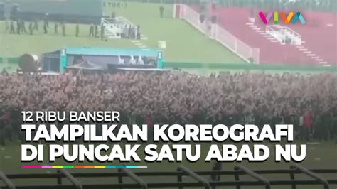 12 Ribu Banser Pamer Koreografi Kolosal Di Depan Jokowi Vlix Id