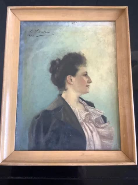 TABLEAU ANCIEN HUILE portrait de dame signé EUR 80 00 PicClick FR