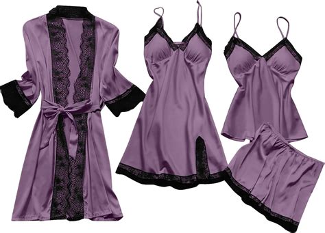 Daily Deals Of The Day Prime Today Only Womens Piece Satin Pajama Set Sexy Lingerie Plus Size