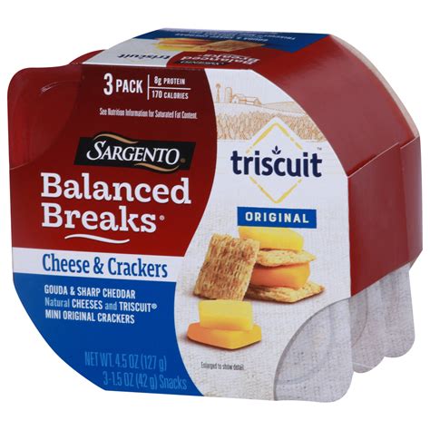 Sargento Balanced Breaks Gouda Sharp Cheddar Cheese Triscuit Mini