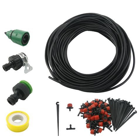 25m Micro Drip Irrigation System Plant Self Watering Garden Hose Kits