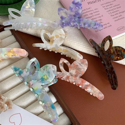 Korean Acetic Acid Butterfly Hair Clip Exquisite Bow Large Grab Clip