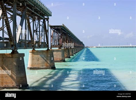 Old Seven Mile Bridge In The Florida Keys Stock Photo Alamy