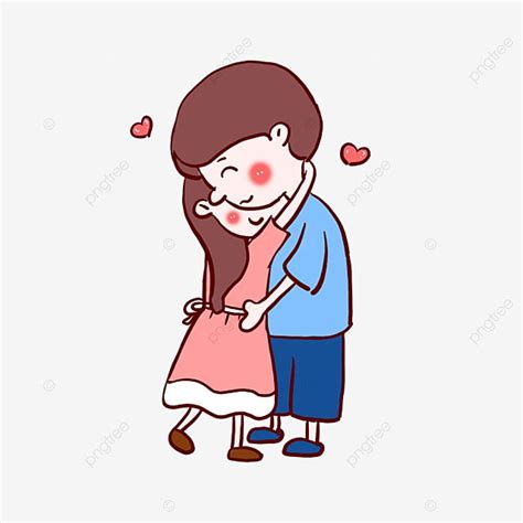 Couple Hugging Cartoon Characters, I Love You, 520, 520 Valentines Day ...