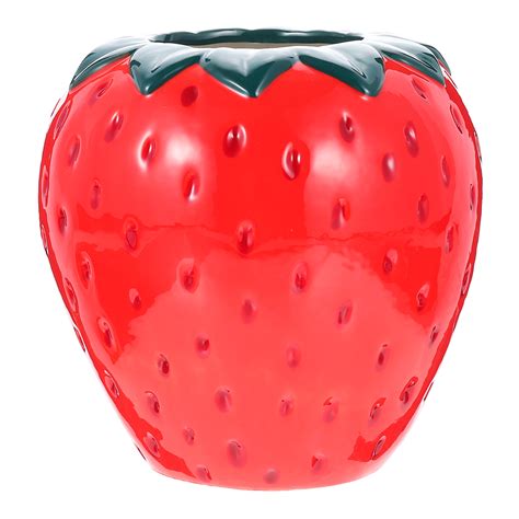 Vase Flower Ceramic Pot Strawberry Planter Decorative Holder Pencil Floral Table Decor Vases