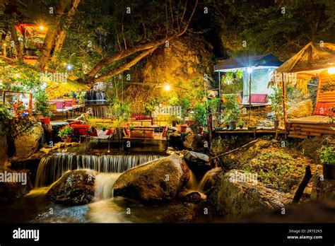 Tehran, Iran - 19th may, 2022: beautiful iranian cafes in popular north ...