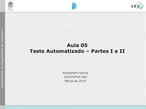 Pdf Aula Teste Automatizado Partes I E Iiinf Docs Aula