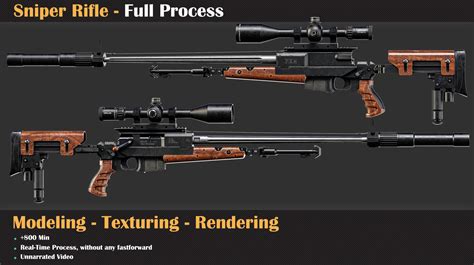 ArtStation - Sniper Rifle - Tutorial Full Process | Tutorials