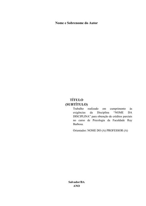 Capa E Contracapa De Trabalho 11