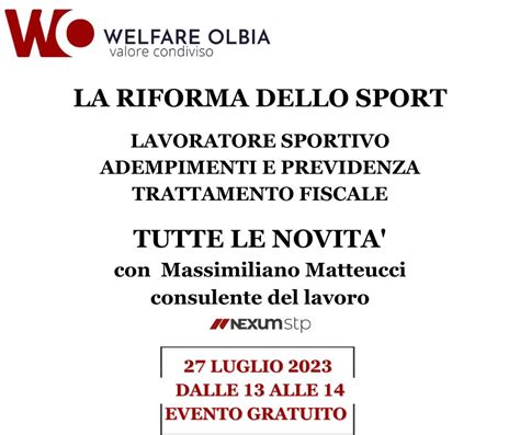 Welfare Olbia Favorisce La Crescita Delle Imprese E Il Benessere Della