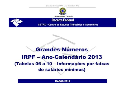 Pdf Grandes N Meros Irpf Ano Calend Rio Grandes N Meros Irpf