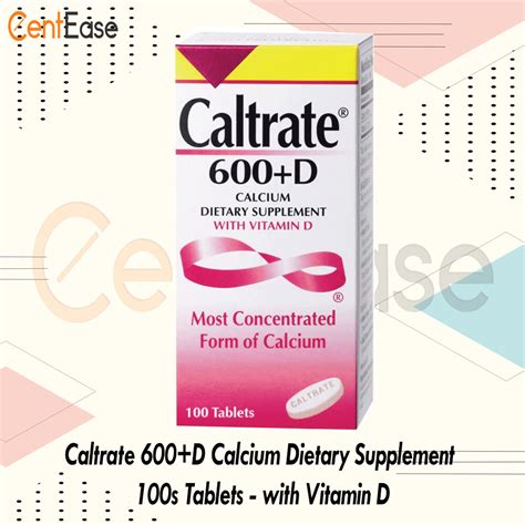 Caltrate 600 D Calcium Dietary Supplement 100s Tablets Exp May 2023