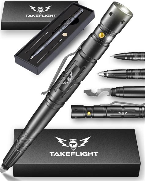 TF TAKEFLIGHT Caneta tática Caneta de autodefesa luz LED para