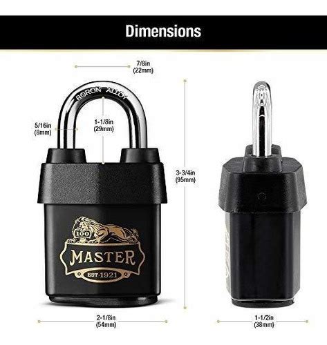 Master Lock 1921d Candado Con Llave 2 1 8 PuLG De Ancho Cuotas