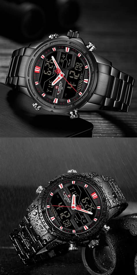 Men Sport Watch Men Full Stainless Steel Digital Quartz Led Men Watch