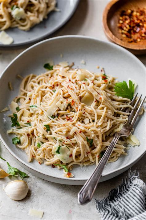 Garlic Pasta With Parmesan And Olive Oil WellPlated