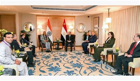 President Sisi Voices Hope Indias Visit Help Further Develop Bilateral