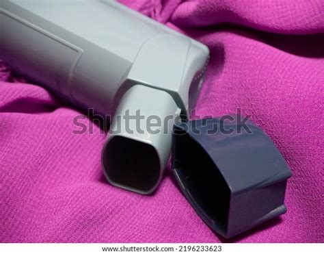 Bluecolored Asthma Inhaler Asthma Disease Concept Stock Photo ...