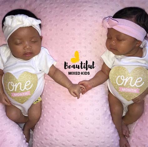 African American Newborn Babies Twins