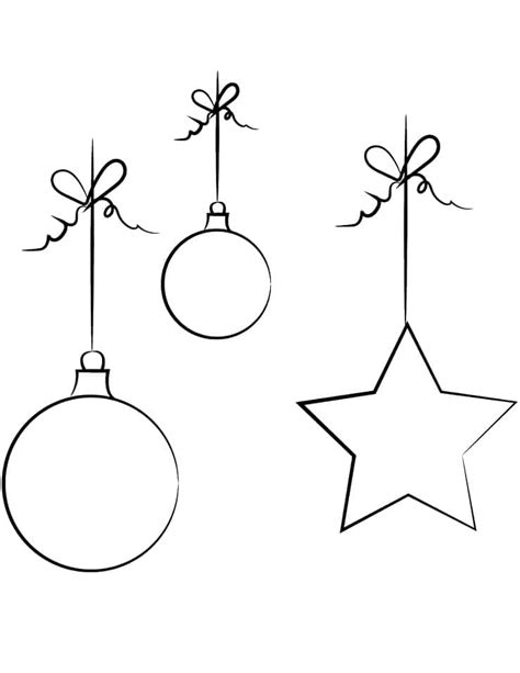 Desenhos De Bolas De Natal Simples Para Colorir E Imprimir