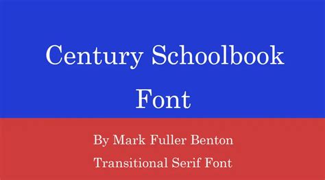 Century Schoolbook Font Download | Dafont Online