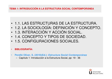 Tema1 Apuntes De Estructura Social Contemporánea Las Estructuras De