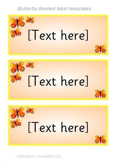 Butterfly Labels Templates Best Business Professional Template