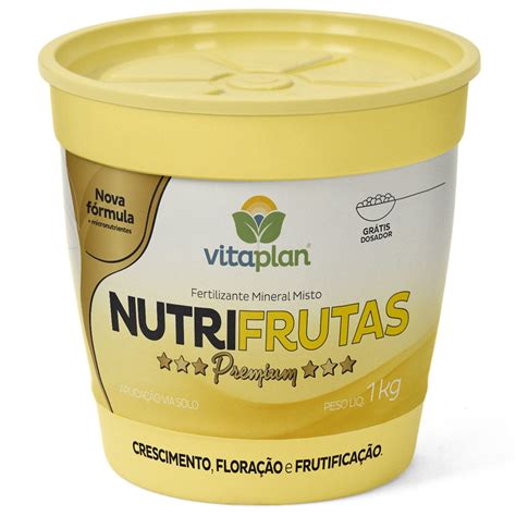 Pote Fertilizante Vitaplan Mineral Misto Nutrifrutas Premium 1 Kg