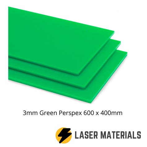 Green Perspex X Mm Lasermaterials Ie