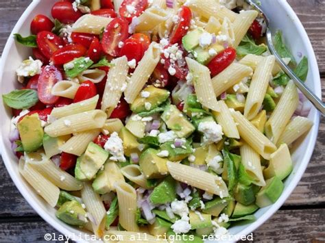 Salada De Macarr O E Abacate Tomate Queijo Receitas Da Laylita