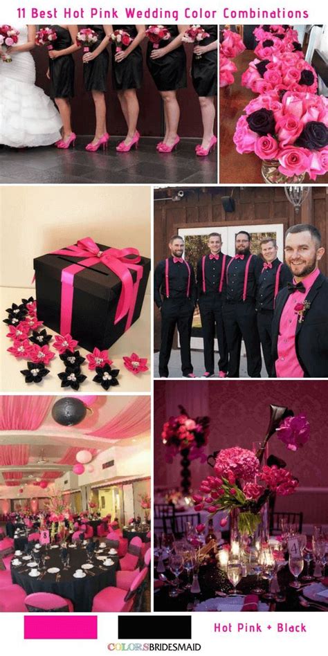 11 Best Hot Pink Wedding Color Combinations Ideas Pink Wedding Colors