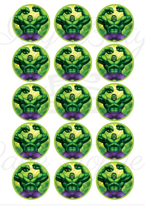 HULK Edible Cupcake Toppers Itty Bitty Cake Toppers