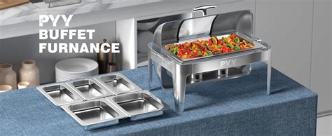 Amazon Pyy Roll Top Chafing Dish Buffet Set Qt Stainless Steel