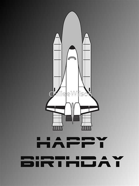 Nasa Space Shuttle Happy Birthday Greeting Card By Chillee Wilson Art
